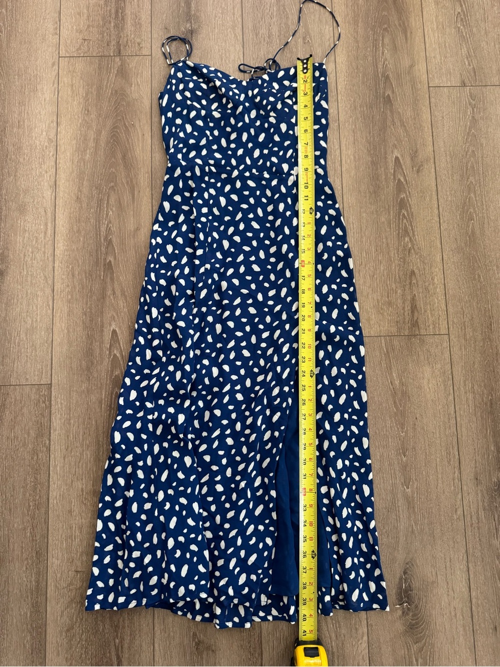 Reformation Juliette Dress Moray Print Blue Midi Slip Dress Romantic Size 4 - Picture 11 of 11